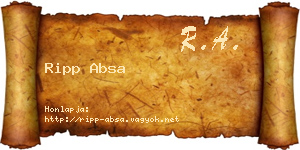Ripp Absa névjegykártya